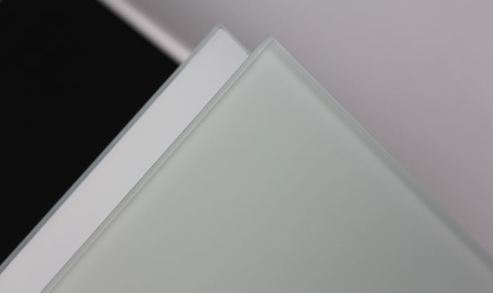 White coated glass