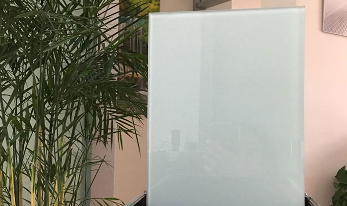 White coated glass